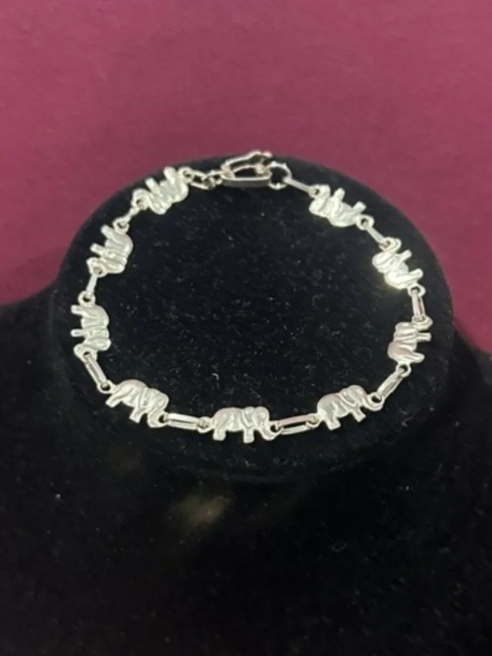950 STERLING SILVER Elephant Link BRACELET
